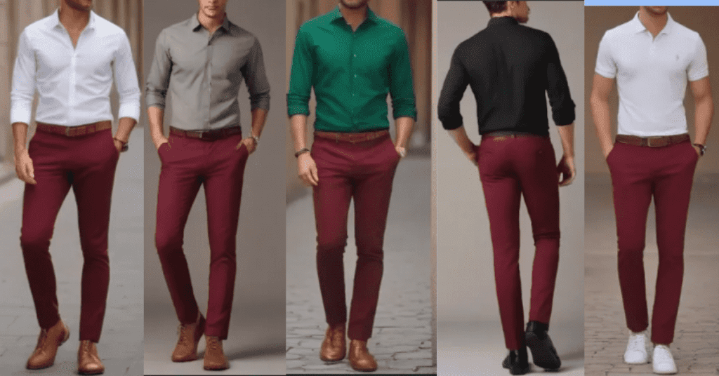 Maroon Pants Outfit Ideas