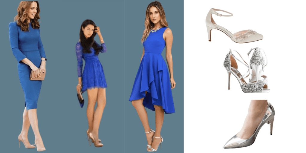 What Color Shoes to Wear with Royal Blue Dress