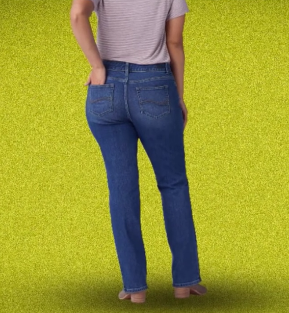 LE Women's Flex Motion Regular Fit Boot Cut Jeans – the perfect choice for Apple-shaped bodies. Elevate your style with comfort and a flattering fit