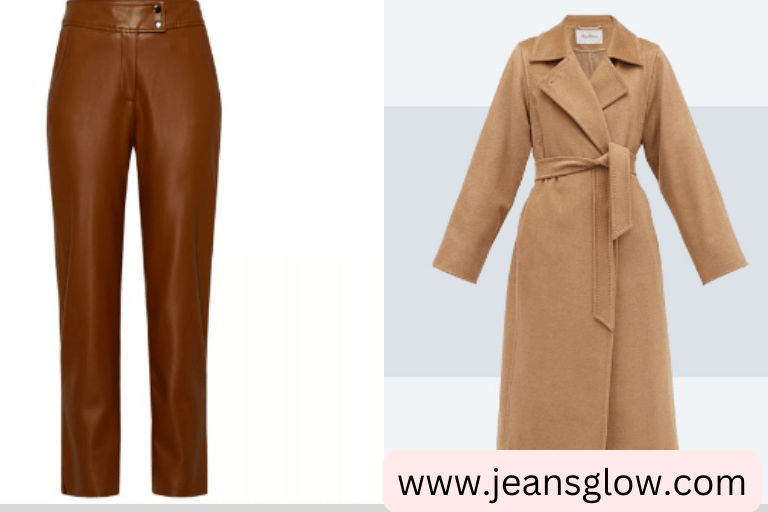 Camel Coat Outfit with Tan Leather Pants