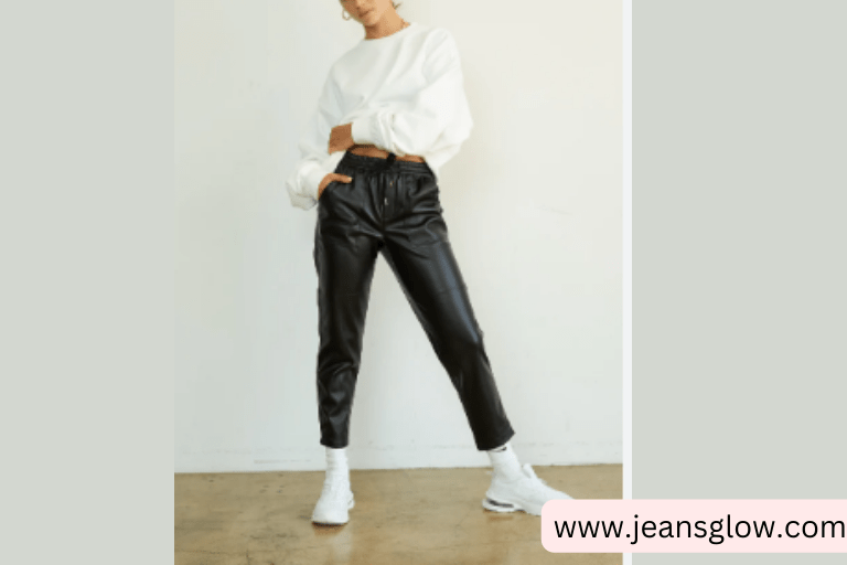 Leather Jogger Outfit Idea