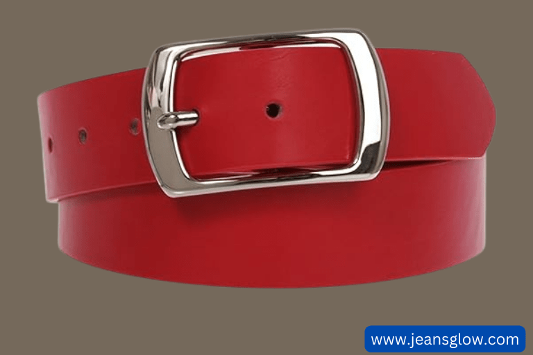 Red belt with white shoes