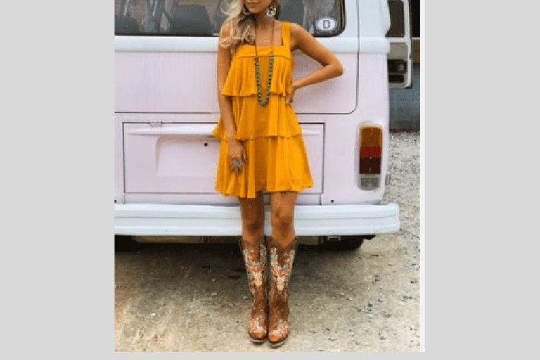 Ruffled Dress Cowboy Boots