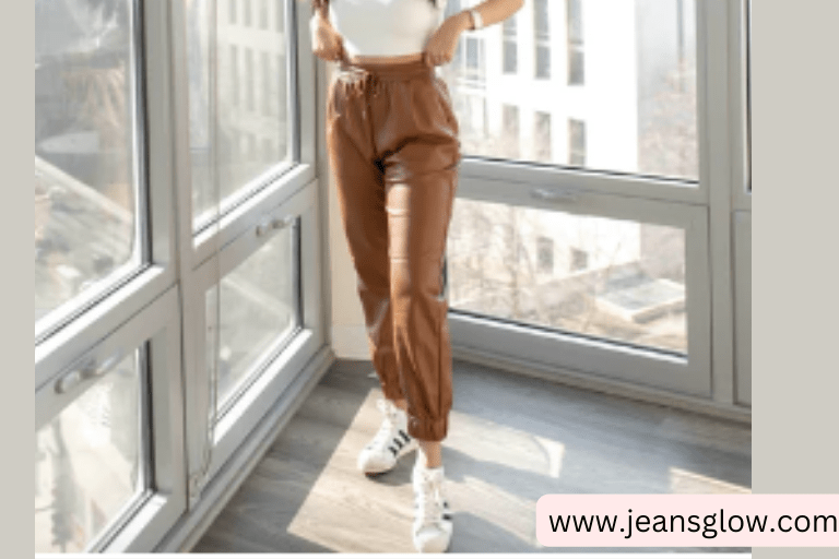 Tan Leather Jogger Outfit